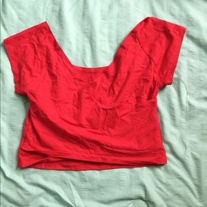 Red crop top